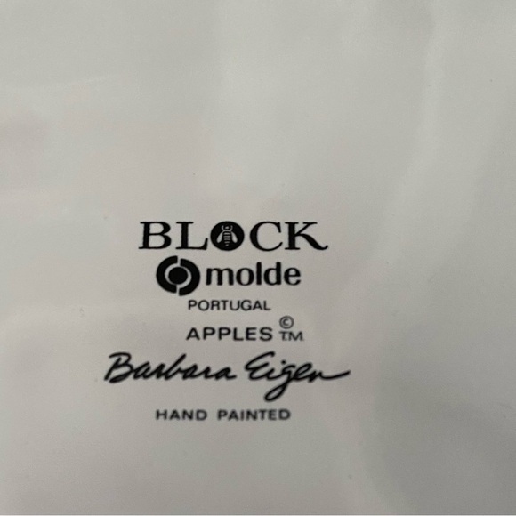 BLOCK Molde Portugal Barbara Eigen Apples Serving Oval Plate 14" x 10” - Picture 5 of 7